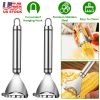 2Pcs Stainless Steel Corn Cob Peelers One-Step Cob Kerneler Remover Kitchen Corn Stripper Cutter Slicer Thresher Tool