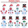 Felt Christmas Snowman Set DIY Felt Christmas Hanging Decorations Kits with 54Pcs Detachable Ornaments Xmas Gift for Toddlers