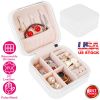 Mini Jewelry Storage Box Portable Ring Earring Necklace Storage Travel Case PU Leather Jewelry Organizer Gift