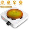 1500W Electric Single Burner Portable Heating Hot Plate Stove Countertop RV Hotplate with Non Slip Rubber Feet 5 Temperature Adjustments