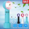 Portable Handheld Bladeless Fan Rechargeable Cooling USB Fan Desktop Use Fan w/ 3 Gears LED Indicator Cooling Fan