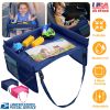 Kids Safety Travel Tray Waterproof Car Seat Play Tray Baby Drawing Board Snack Table Tablet Toy Holder