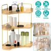 Bathroom Countertop Organizer 3 Tier Corner Makeup Storage Shelf Vanity Cosmetic Perfume Tray Clear Corner Rack for Bedroom Bathroom Kitchen